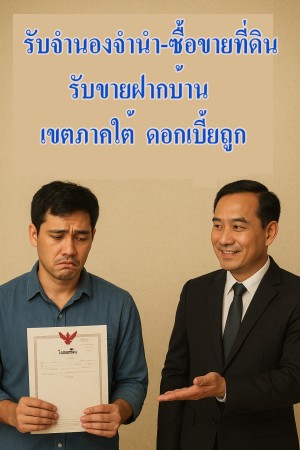 ที่ดิน ประกาศ รับจำนองจำนำที่ดินดอกเบี้ยถูกภาคใต้ ใจดีให้คำปรึกษาฟรี,ปัตตานียะลานราธิวาส ในเขตสงขลาพัทลุงสตูล ไม่ผ่านนายหน้า ตรงกับนายทุนคุยง่าย